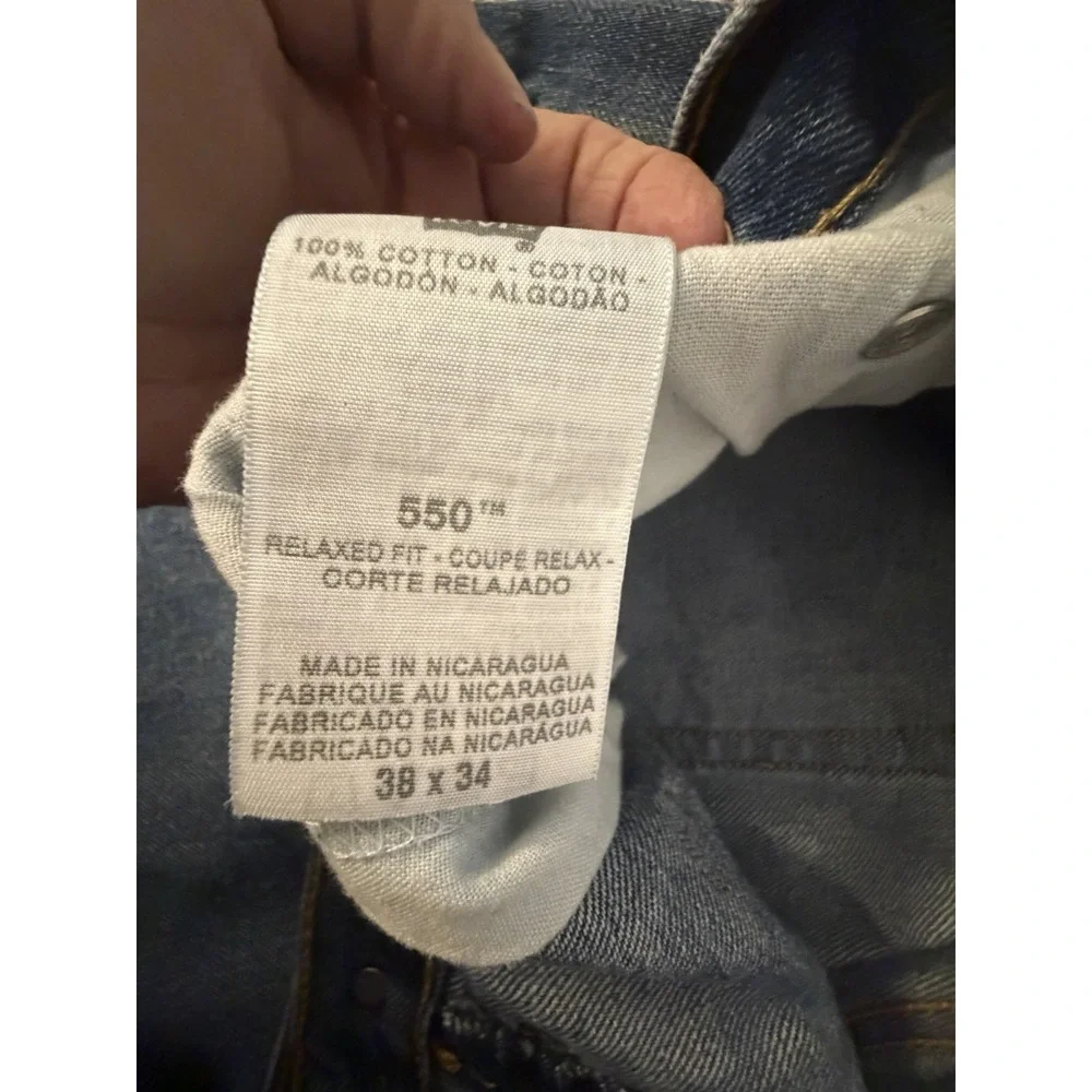 VTG Levis 550 Jeans Men‎ Sz 38 (34x32 Actual Measurements) Relaxed Fit Y2K 2010